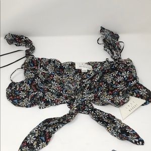 NWT Lost + wander floral wrap bandeau top bralette